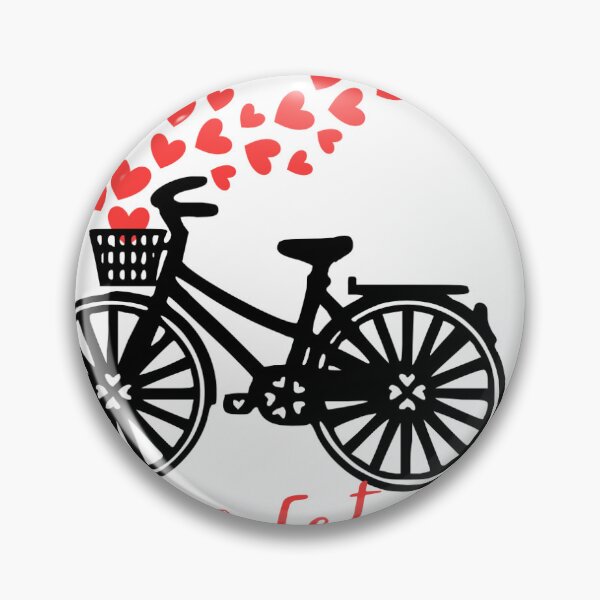 Item preview, La vie est belle heart bicycle  designed and sold by Nur Jahan’s Garden.