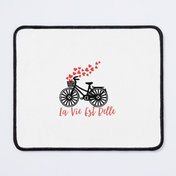 Item preview, La vie est belle heart bicycle designed and sold by Nur Jahan’s Garden.