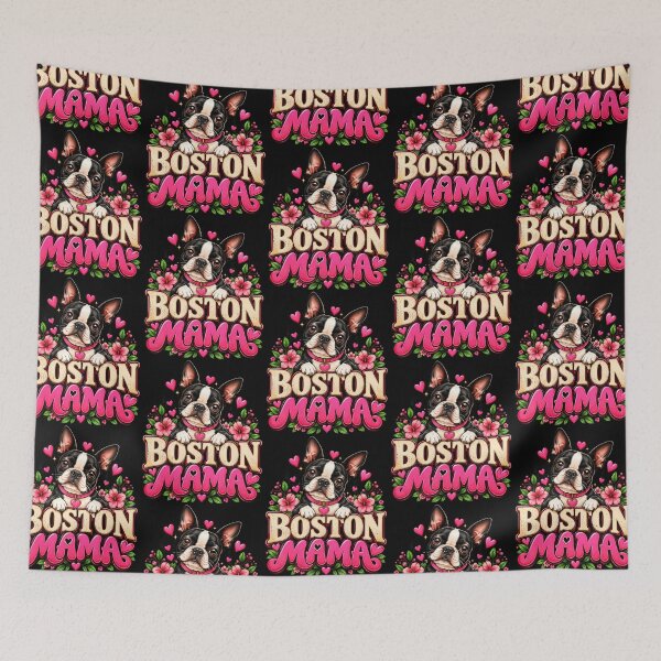 Item preview, Boston Terrier Mama Cute Bostie Dog Lover Paw Print Mom designed and sold by RealestInternet.