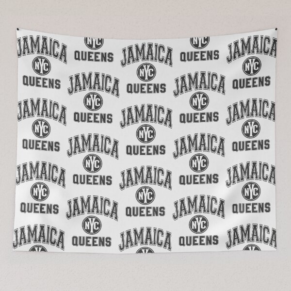 Item preview, Jamaica Queens Nyc Varsity Style Black With Black Print designed and sold by chipgileu.