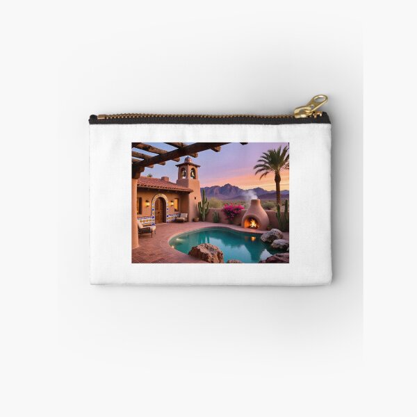 Item preview, Desert Sunset Retreat with Southwestern Courtyard Oasis designed and sold by tambanow.