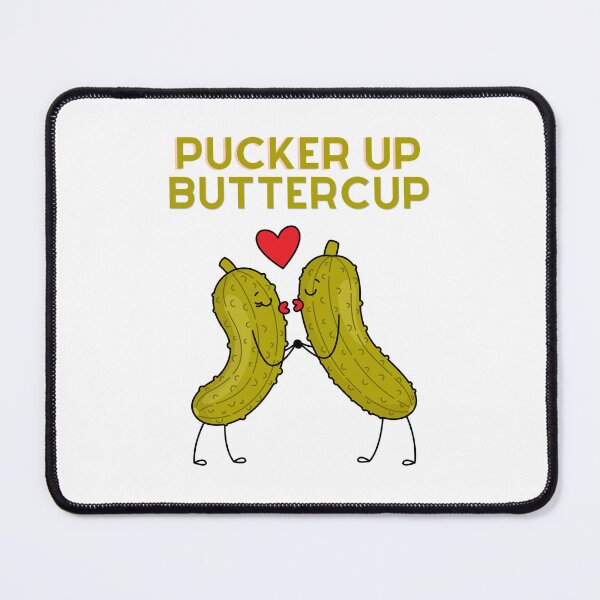Item preview, Pucker Up Buttercup - 2 Pickles Kissing designed and sold by LoveWhatYouDo.