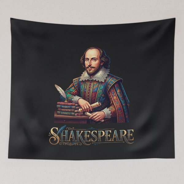 Item preview, William Shakespeare Portrait Literary Author Illustration    designed and sold by Owcomm.