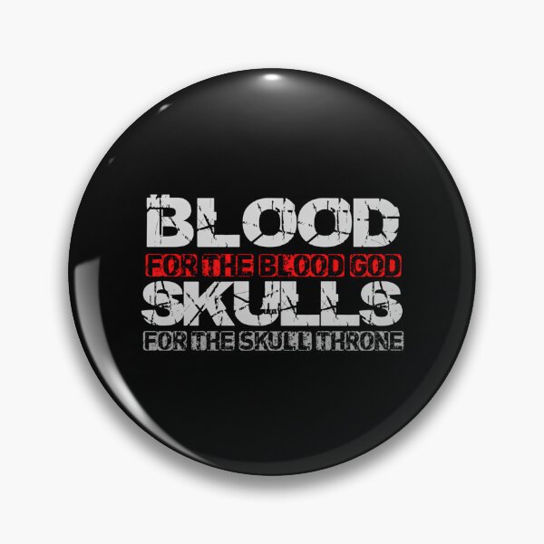 Item preview, Blood For The Blood God Skulls For The Skull Throne Print designed and sold by locunhatuna.