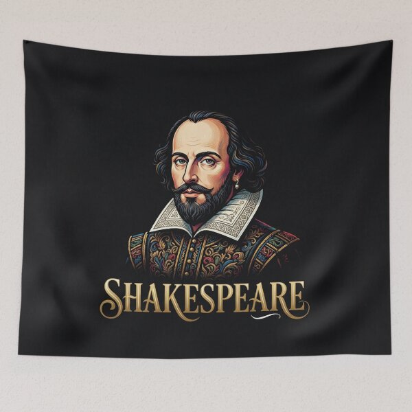 Item preview, William Shakespeare Vintage Portrait Golden Illustration designed and sold by Owcomm.