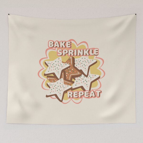 Item preview, Bake Sprinkle Repeat Cute Star Cookie Baking Design Fun Kitchen & Baker Quote designed and sold by HYPNK.