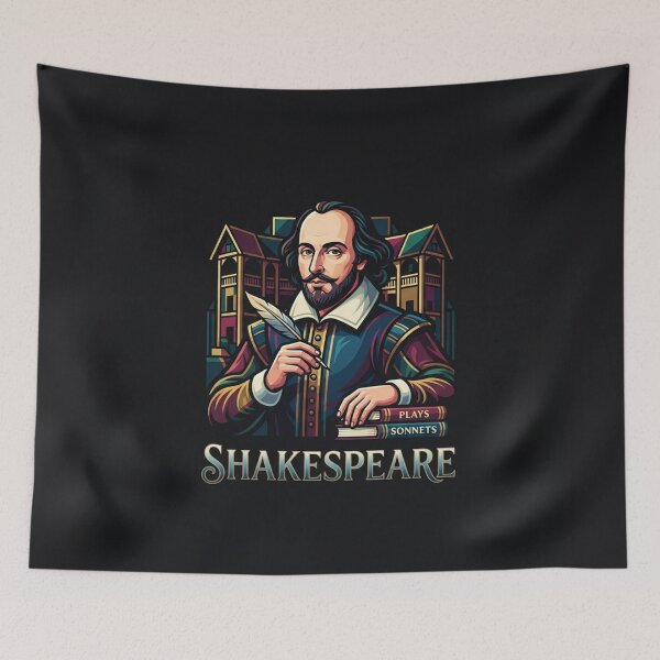 Item preview, William Shakespeare Vintage Literature Playwright Portrait Illustration designed and sold by Owcomm.