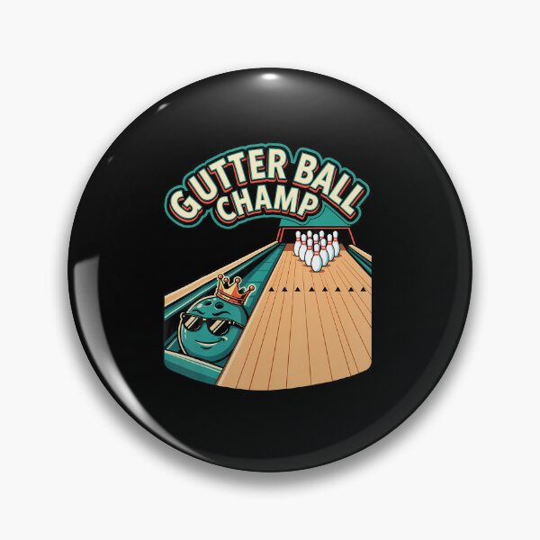 Item preview, Gutter Ball Champ Funny Bowling Retro Cartoon designed and sold by RealestInternet.
