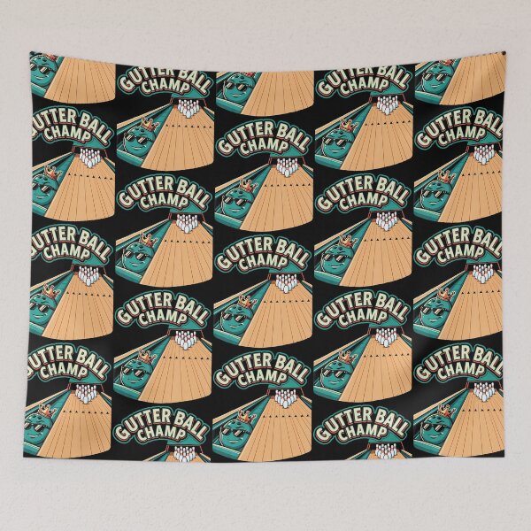 Item preview, Gutter Ball Champ Funny Bowling Retro Cartoon designed and sold by RealestInternet.