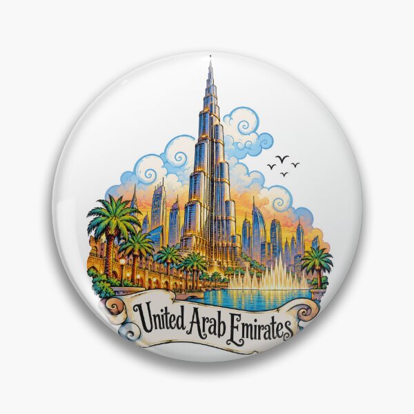 Item preview, Dubai United Arab Emirates Travel Illustration designed and sold by EdwinkOne.