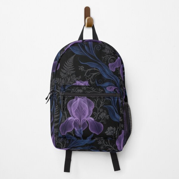 Item preview, Dark Purple Iris Floral Damask Pattern designed and sold by Owcomm.