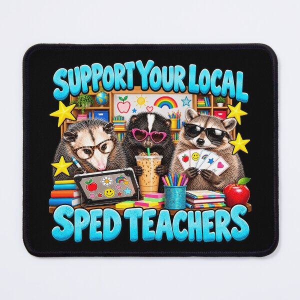 Item preview, Support Your Local SPED Teachers Funny Raccoon Opossum Special Education Teacher Humor designed and sold by 76Valeria.