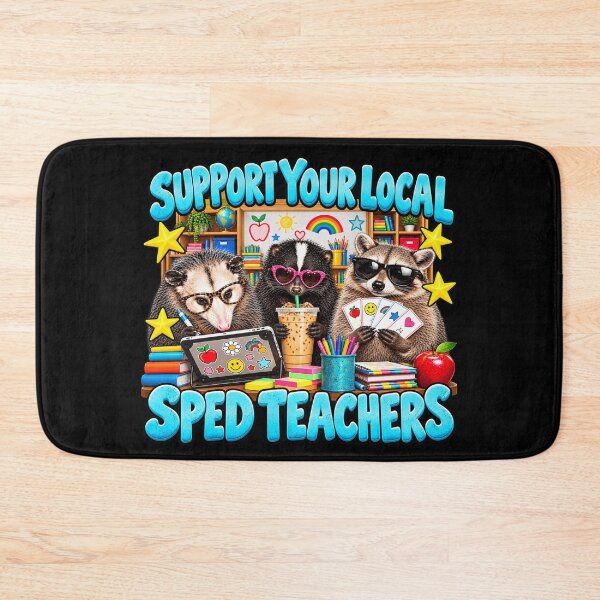 Item preview, Support Your Local SPED Teachers Funny Raccoon Opossum Special Education Teacher Humor designed and sold by 76Valeria.