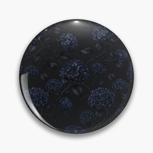 Item preview, Dark Blue Hydrangea Gothic Floral Pattern designed and sold by Owcomm.