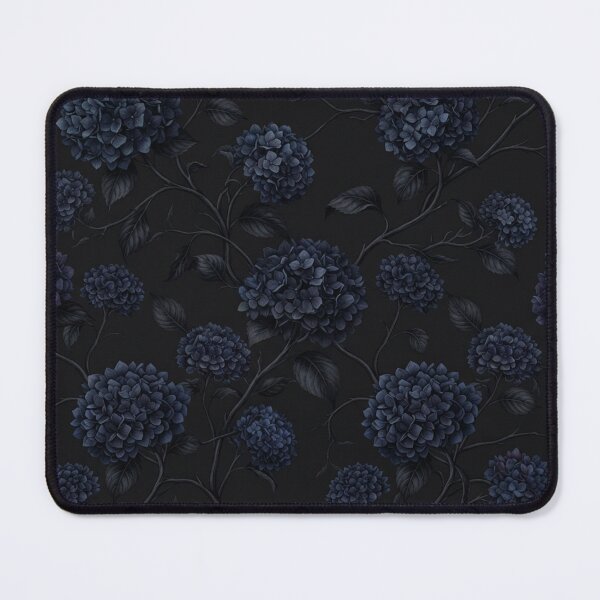 Item preview, Dark Blue Hydrangea Gothic Floral Pattern designed and sold by Owcomm.