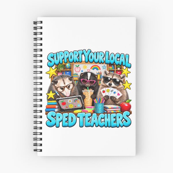 Item preview, Support Your Local SPED Teachers Funny Raccoon Opossum Special Education Teacher Humor designed and sold by 76Valeria.