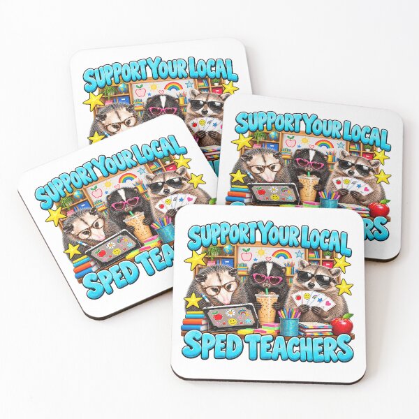Item preview, Support Your Local SPED Teachers Funny Raccoon Opossum Special Education Teacher Humor designed and sold by 76Valeria.
