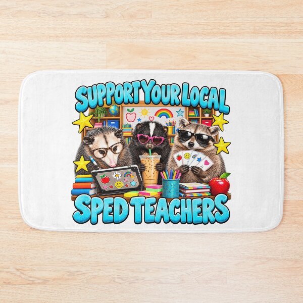 Item preview, Support Your Local SPED Teachers Funny Raccoon Opossum Special Education Teacher Humor designed and sold by 76Valeria.