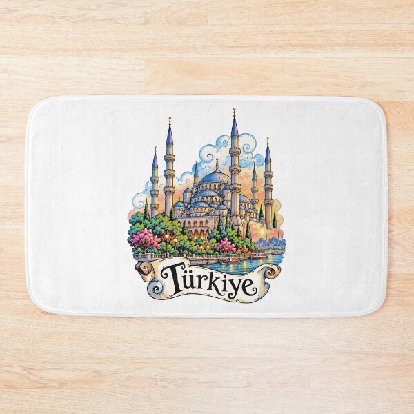 Item preview, Blue Mosque Istanbul Turkey Travel Illustration designed and sold by EdwinkOne.