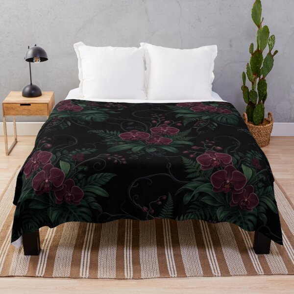 Item preview, Dark Burgundy Orchid Floral Pattern Artwork designed and sold by Owcomm.
