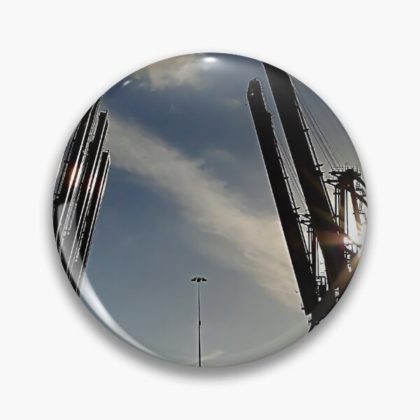 Item preview, Container Cranes Silhouette Against Sunburst Sky – Harbour Photography designed and sold by Pjotre7.
