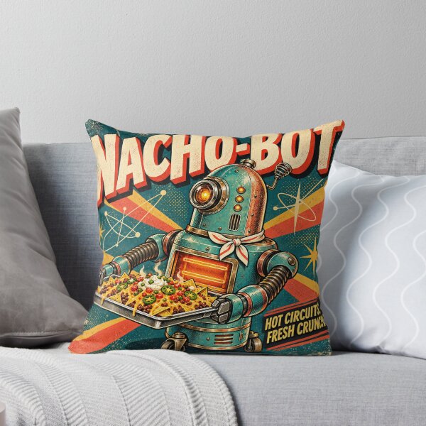 Item preview, Nacho-Bot Serves Loaded Nachos in Retro Sci-Fi Style designed and sold by SVox.