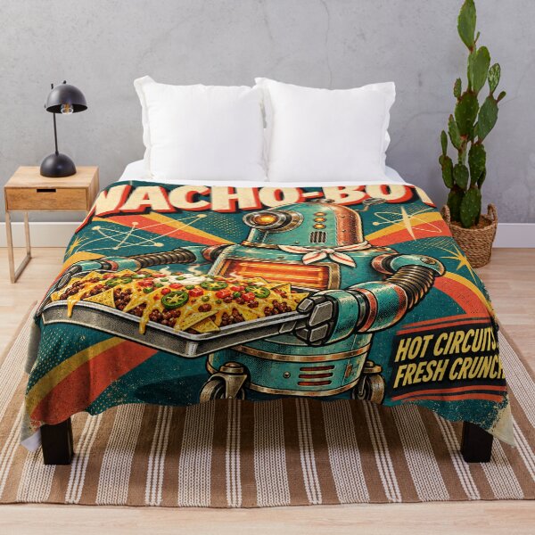 Item preview, Nacho-Bot Serves Loaded Nachos in Retro Sci-Fi Style designed and sold by SVox.