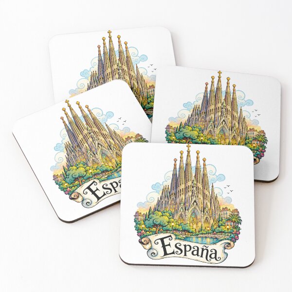 Item preview, Sagrada Familia Barcelona Spain Travel Illustration designed and sold by EdwinkOne.