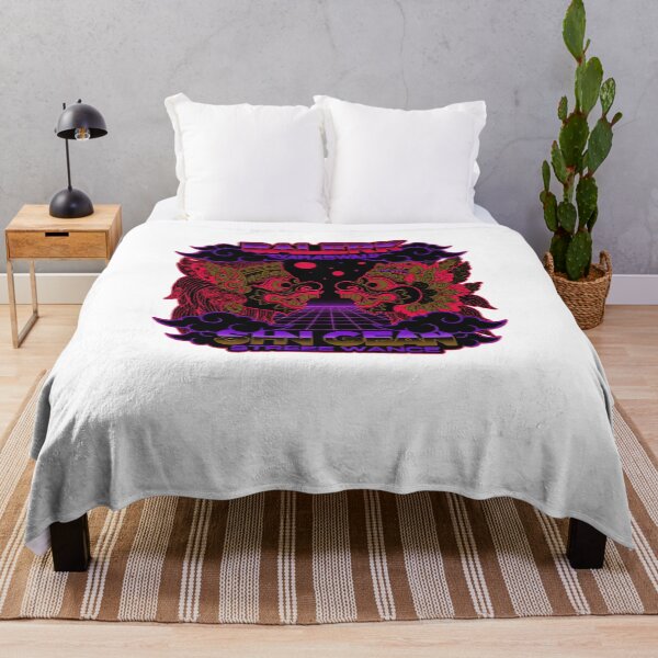 Item preview, Synthwave Twin Masks Neon Grid Purple Cloud Art designed and sold by cannsuh.