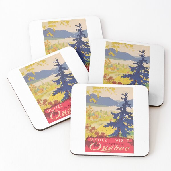 Item preview, Quebec Canada Vintage Travel Poster designed and sold by songukuve.