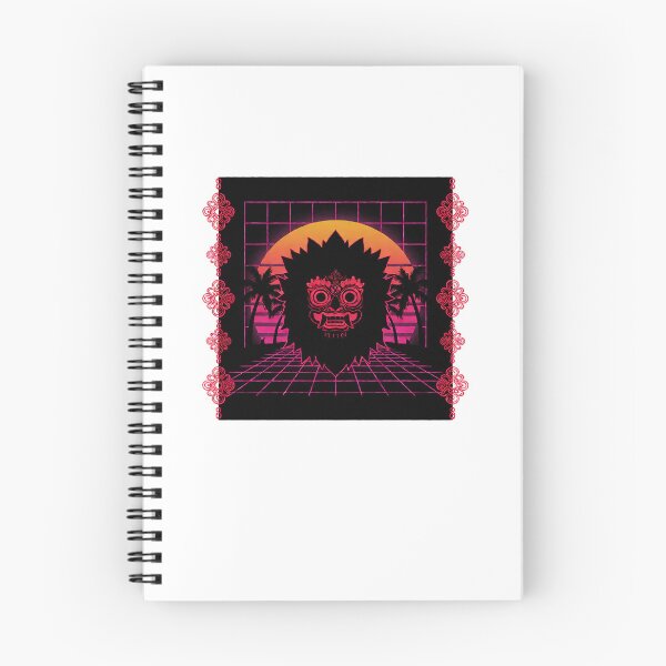 Item preview, Neon Palm Sunset Shaggy Mask Silhouette Grid Art designed and sold by cannsuh.