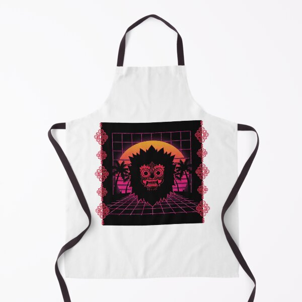 Item preview, Neon Palm Sunset Shaggy Mask Silhouette Grid Art designed and sold by cannsuh.