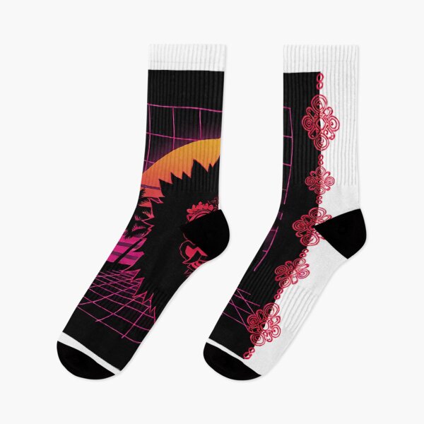 Item preview, Neon Palm Sunset Shaggy Mask Silhouette Grid Art designed and sold by cannsuh.