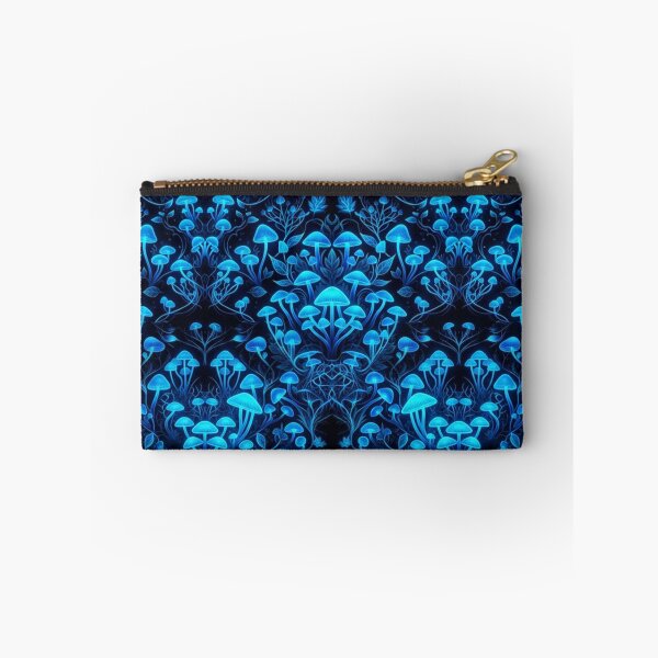 Item preview, Glowing Blue Mushroom Damask Pattern designed and sold by Owcomm.