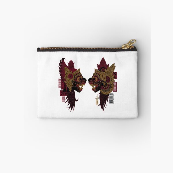 Item preview, Dual Profile Masks Warning Sign Maroon Gold Art designed and sold by cannsuh.