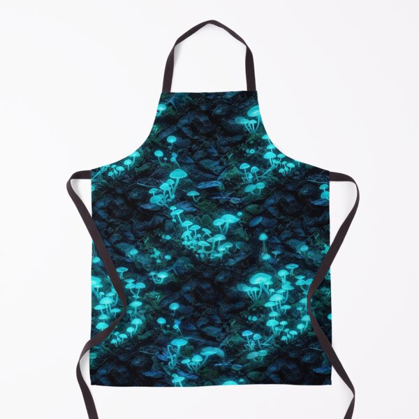 Item preview, Luminous Bioluminescent Mushrooms Glowing In Dark Forest designed and sold by Owcomm.