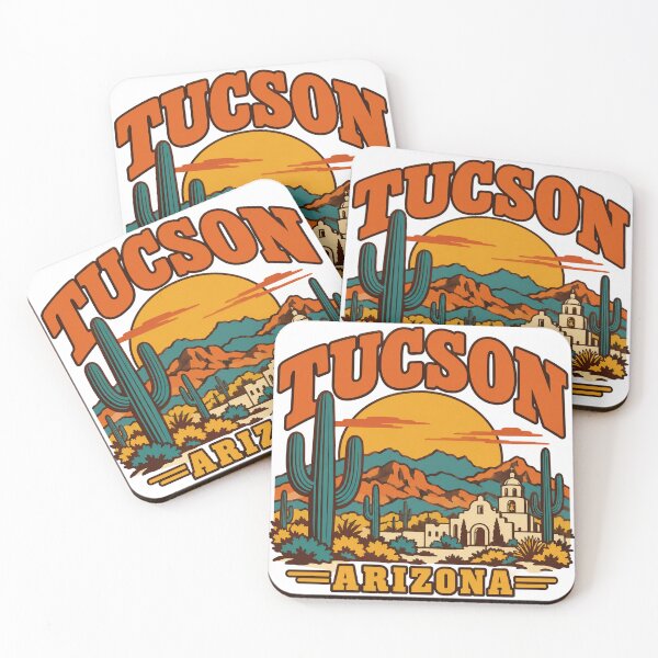 Item preview, Tucson Gift - Vintage Tucson Arizona Travel Art designed and sold by RedRubyBubble.
