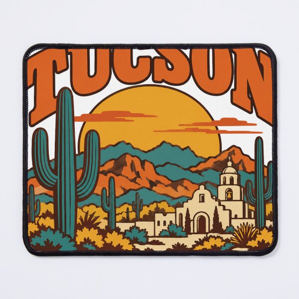 Item preview, Tucson Gift - Vintage Tucson Arizona Travel Art designed and sold by RedRubyBubble.