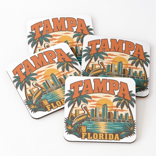 Item preview, Tampa Gift - Vintage Tampa Florida Travel Art designed and sold by RedRubyBubble.