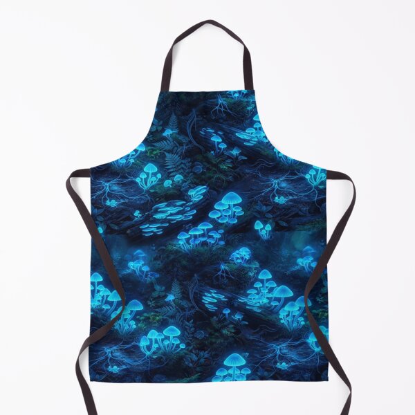 Item preview, Glowing Bioluminescent Mushrooms In Dark Forest designed and sold by Owcomm.