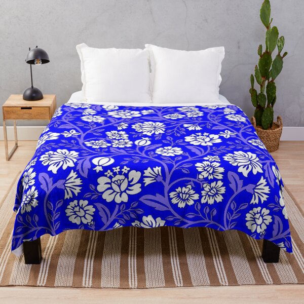 Item preview, White Flowers on Blue designed and sold by ViaARTfactory.