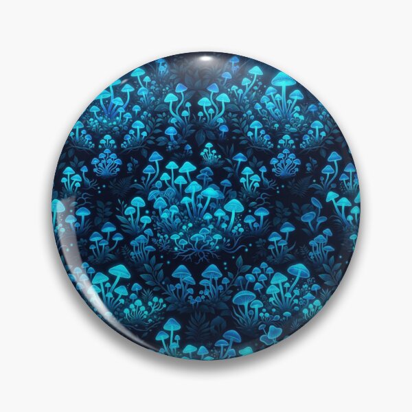Item preview, Luminous Glowing Mushrooms In Midnight Forest designed and sold by Owcomm.
