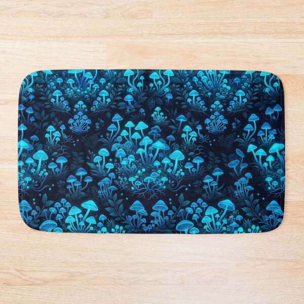 Item preview, Luminous Glowing Mushrooms In Midnight Forest designed and sold by Owcomm.
