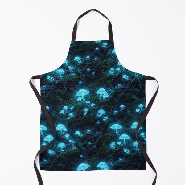 Item preview, Glowing Bioluminescent Mushrooms in Dark Forest designed and sold by Owcomm.