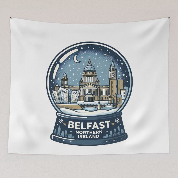 Item preview, Vintage Belfast Snow Globe Travel Badge designed and sold by k3rstman1.