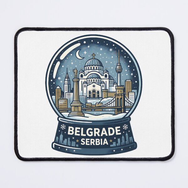 Item preview, Vintage Belgrade Snow Globe Travel Badge designed and sold by k3rstman1.