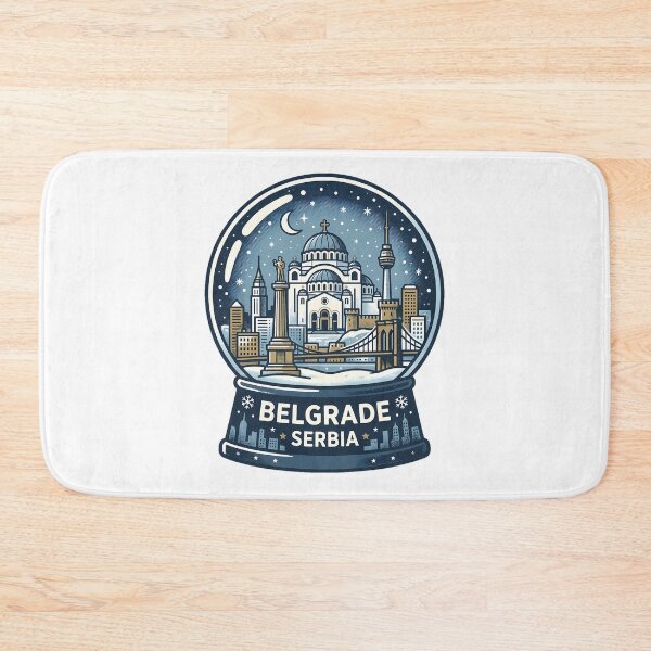 Item preview, Vintage Belgrade Snow Globe Travel Badge designed and sold by k3rstman1.