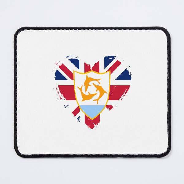 Item preview, Distressed Anguilla Flag Heart AI designed and sold by shitpostee.