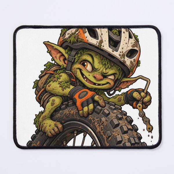 Item preview, Mountain Bike Gremlin – Funny Bicycle Mechanic Art designed and sold by DigitalKingClub.