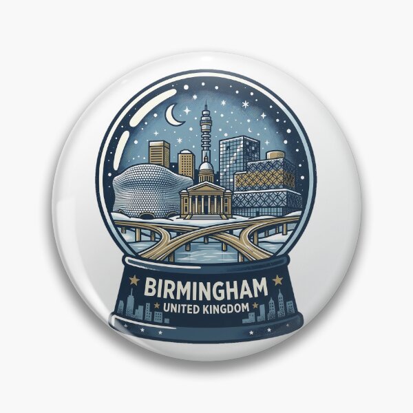 Item preview, Vintage Birmingham Snow Globe Travel Badge designed and sold by k3rstman1.